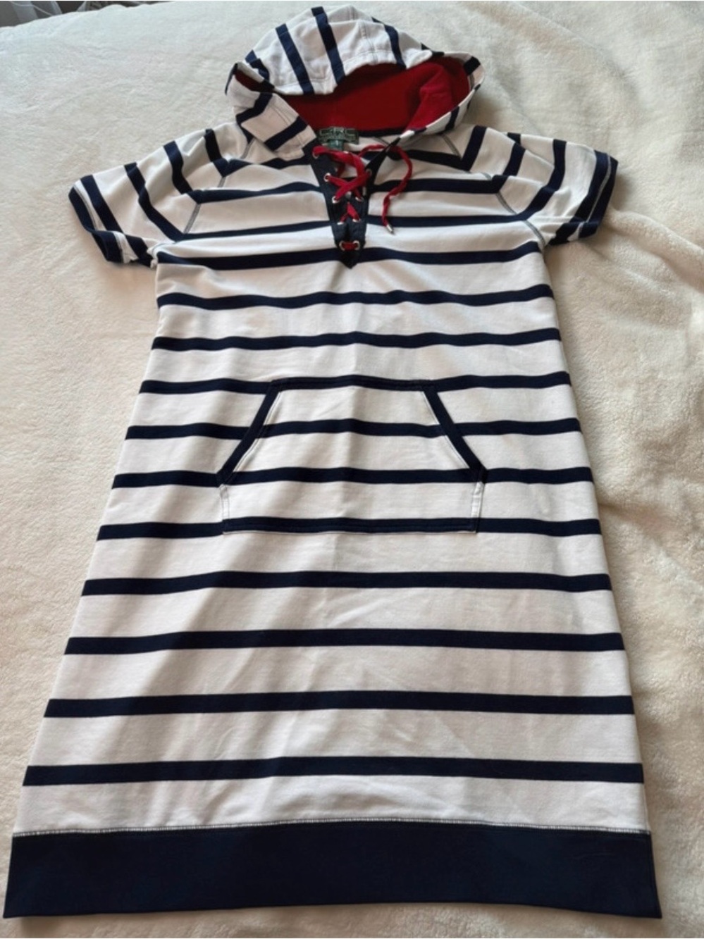 Ralph Lauren Active nautical-striped hooded shirt - Picture 2 of 4